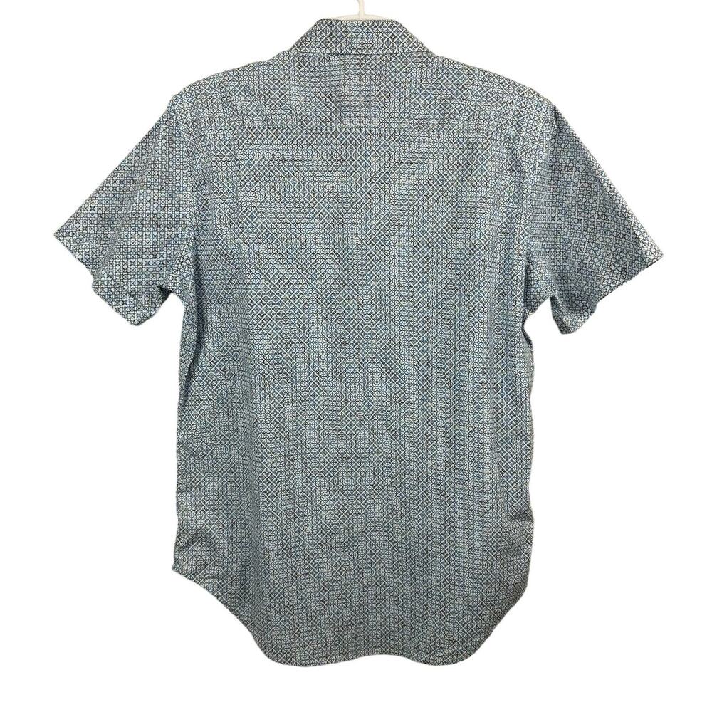 Men's Robert Graham Blue Geometric Print Classic Fit Button Up Casual Shirt M - Picture 4 of 8
